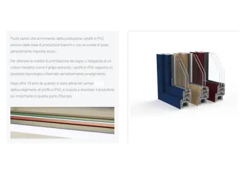 Sistemi di profili in PVC Avvolgere barre in PVC Profili PVC 6 m per porte e finestre - 3/9