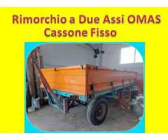 Rimorchio Agricolo Omas a Due Assi Cassone Fisso