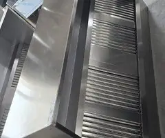 CAPPA CUBICA IN ACCIAIO INOX neutra cm 213x110x45h