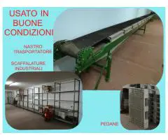NASTRO TRASPORTATORE - SCAFFALATURE - PEDANE